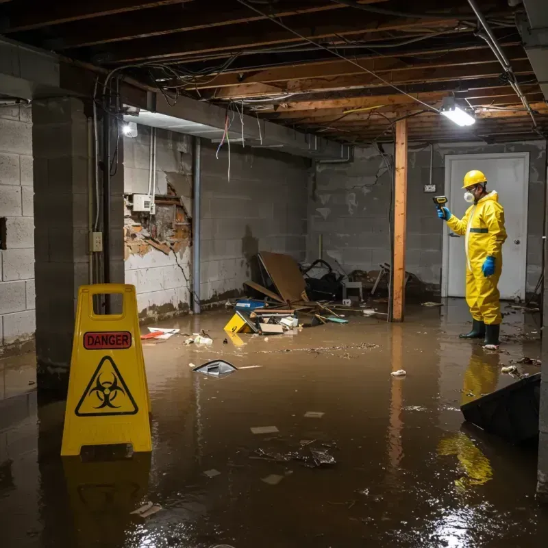 Flooded Basement Electrical Hazard in Lawrence Park, PA Property